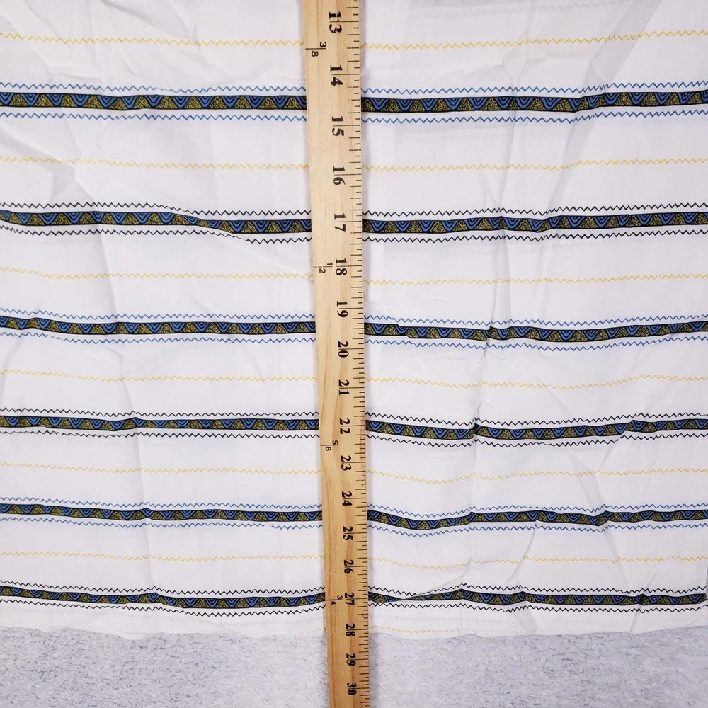 Mambo Shirt Mens S Short Sleeve Button Down White Tribal Geometric Surf Beach
